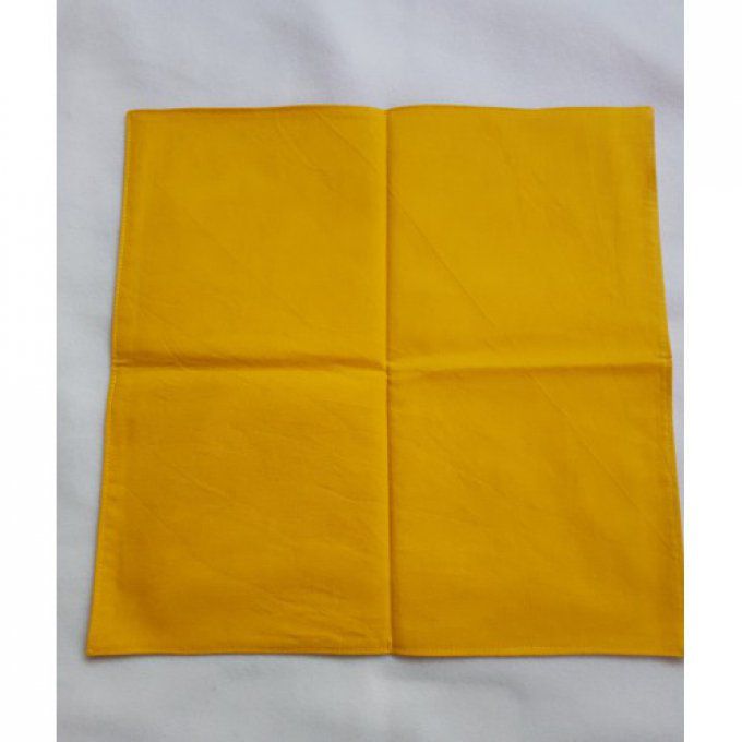 Serviette de table lavable en coton 'jaune/blanc'