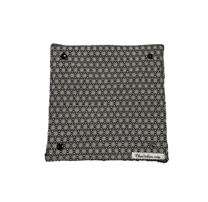 Rouleau d'essuie tout lavable " en noir et blanc "