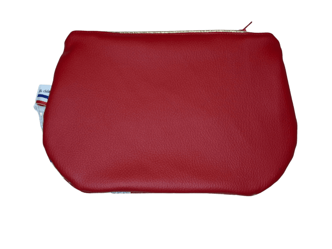 Trousse arrondie fleurs japonisantes
