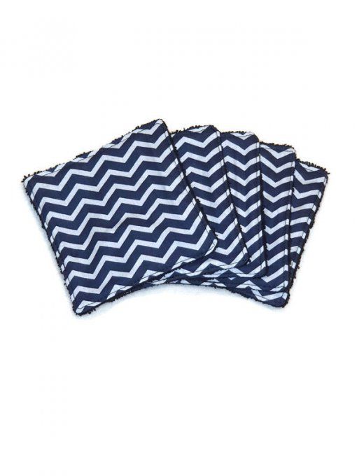 Lot de 5 lingettes lavables 'les zigzag'