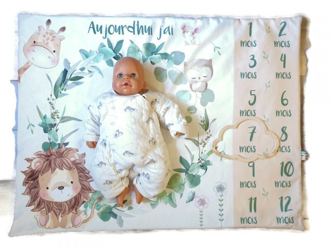 Tapis étapes ,tapis évolution, tapis photo pour bébé