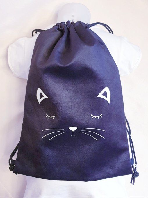 Sac à dos cordons pour enfants 'Le chat '