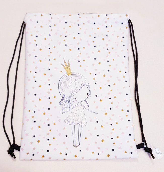 Sac à dos cordons pour enfant ' mon sac de princesse '