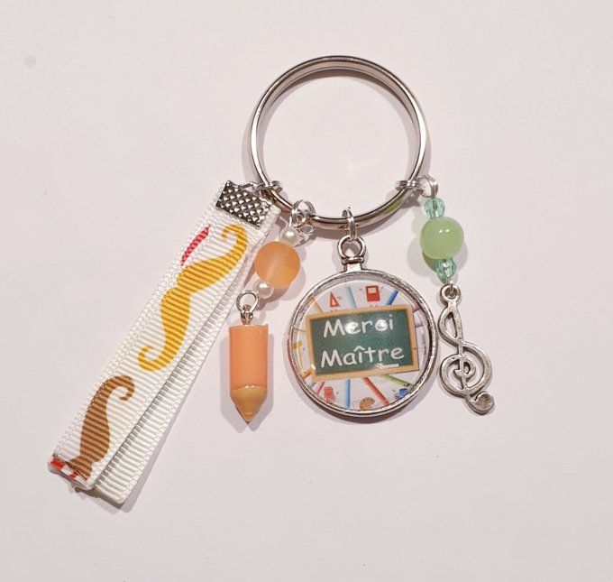 Porte clefs ' Merci maitre ' 