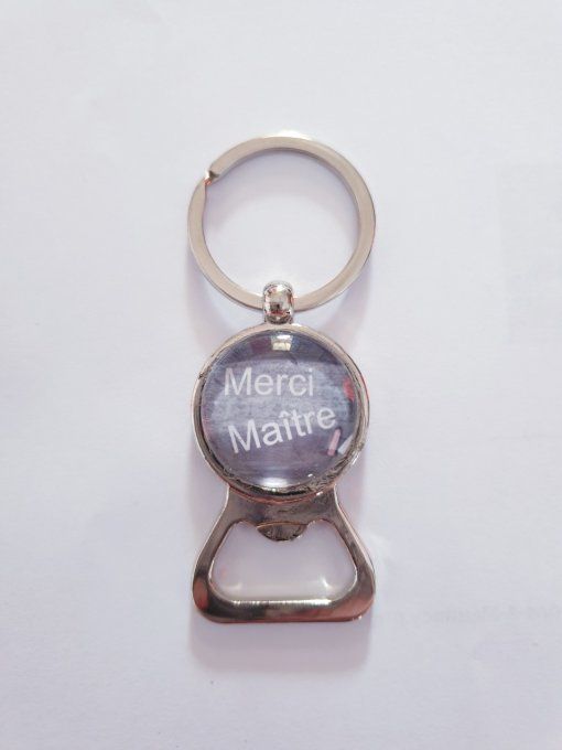 Porte clefs décapsuleur cadeau enseignant ou maitre