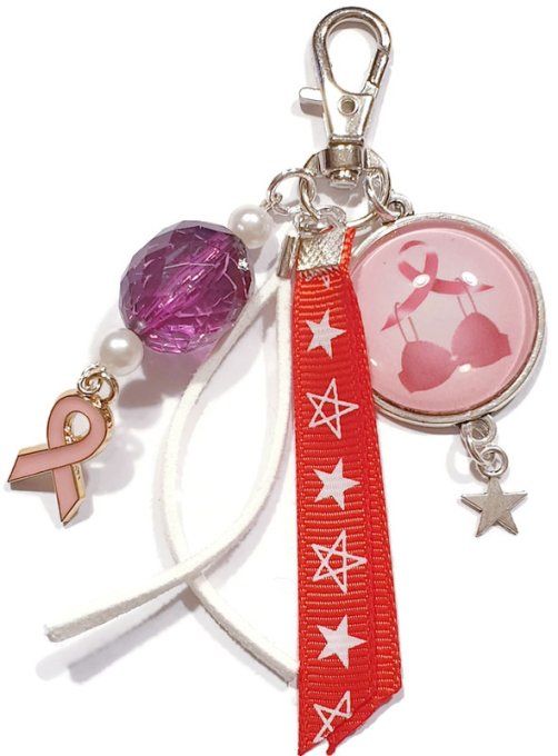 porte clefs " octobre rose" 1