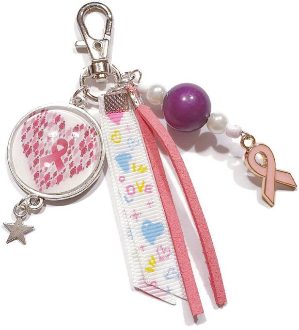 porte clefs ' tous ensemble contre le cancer '