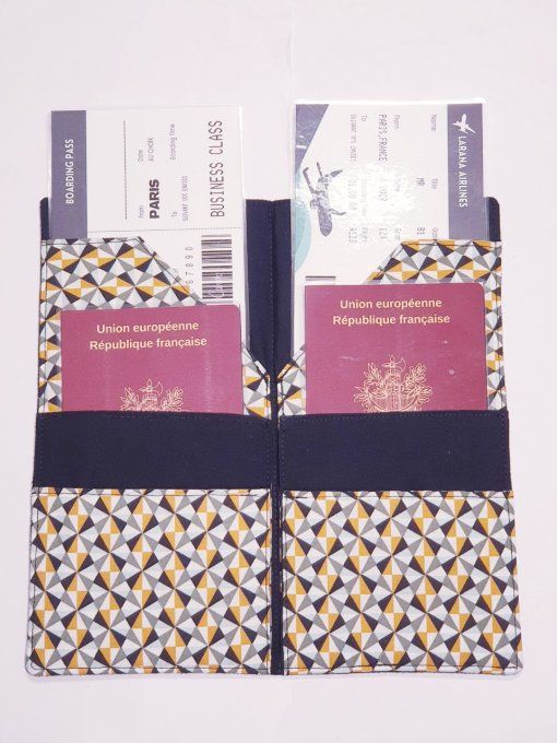 Pochette de passeport 'en route pour les vacances'