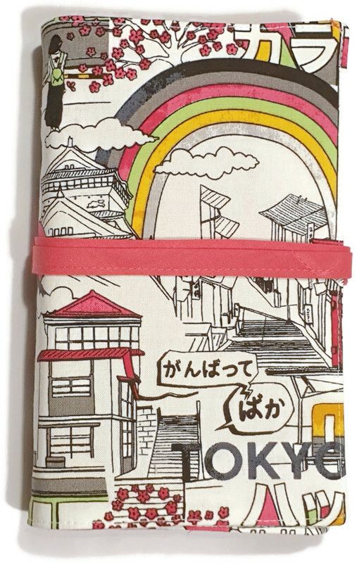 Protège livre, couvre livre  pour  livre de poche "Tokyo en rose "