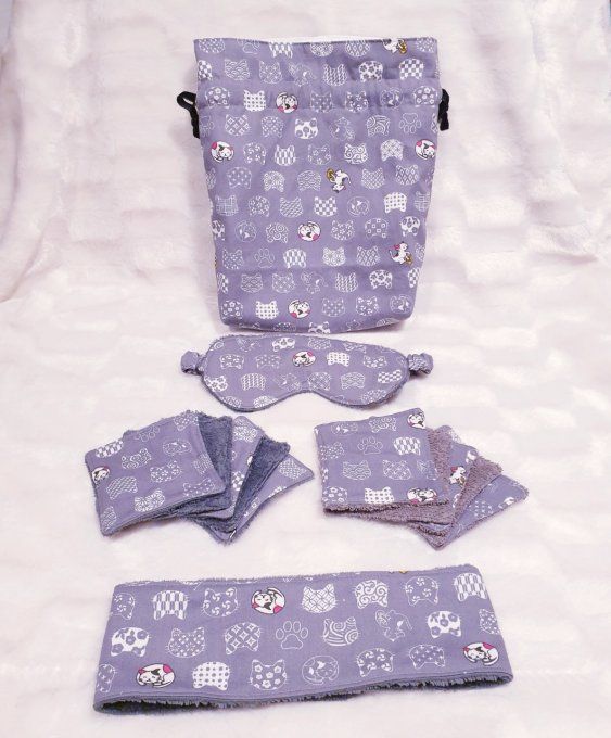 Kit de soin pour visage " les chats"