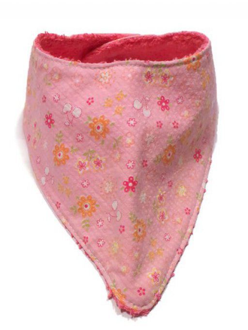 Bavoir Bandana  ,anti bavouille bébé "les petites fleurs"