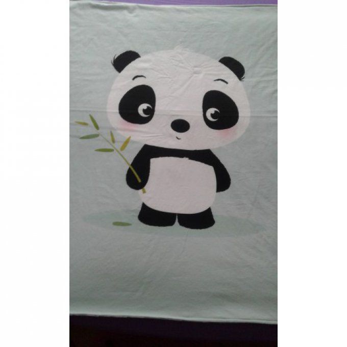 Couverture panda coton et polaire