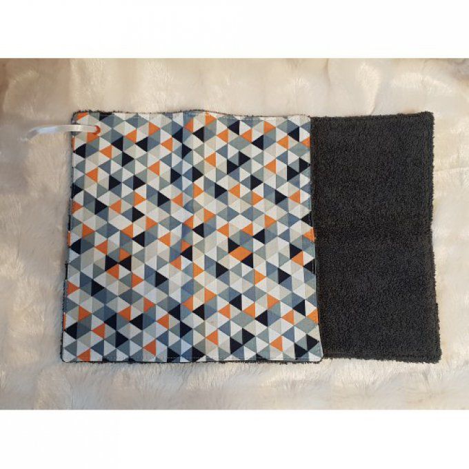 Lavette ou petit essui tout lavable "triangle multicouleur "