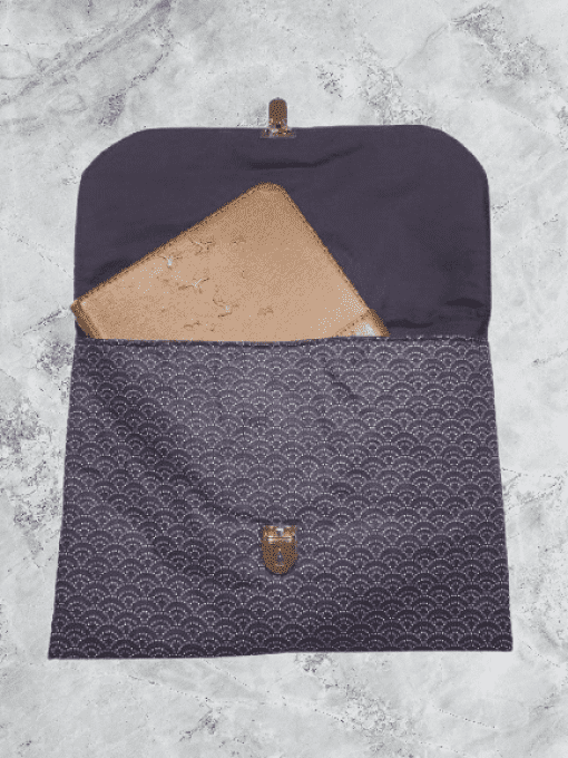 Pochette pour vos sorties en coton imprimé style japonais