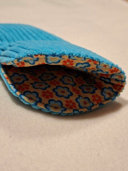 Etui à lunettes velours bleu