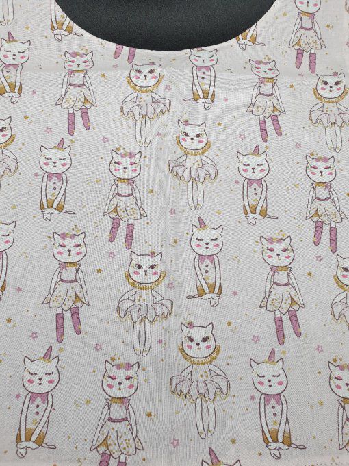 Serviette de table à nouer pour enfant "les chats danseurs" 