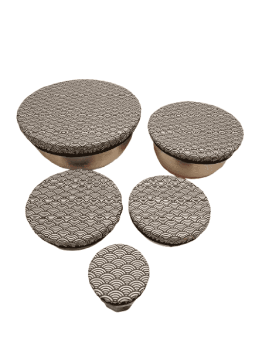 Couvres plats ou charlottes à plats lavables " en noir et blanc "