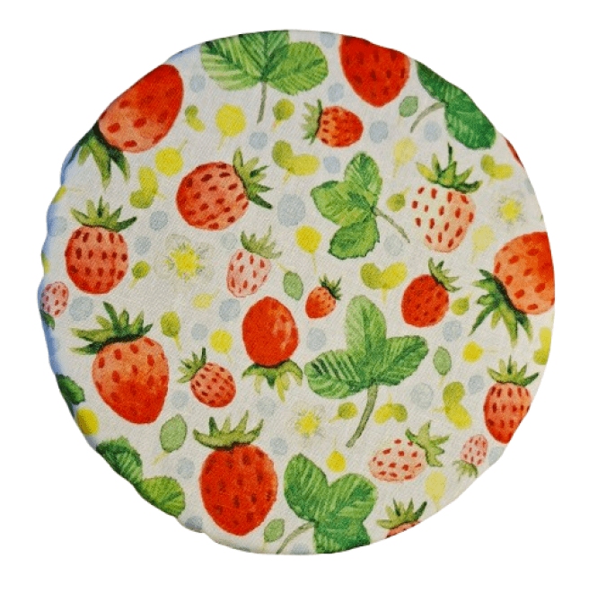 Couvres plats ou charlottes à plats lavables " les fraises des bois"