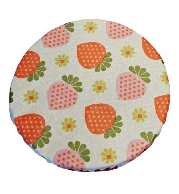 Couvres plats ou charlottes à plats lavables " les fraises"
