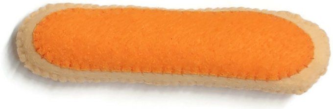 Éclair à l'orange  en feutrine pour jouer à la dînette