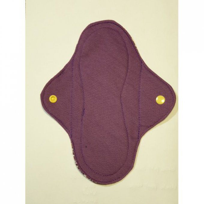 Serviettes hygiéniques et protèges slip lavables"violette feuillage"