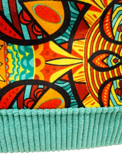 Ensemble sac panière et sa trousse "style wax "