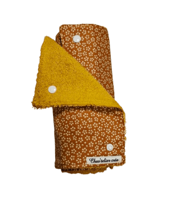 Rouleau d'essui tout lavable de 8 feuilles moutarde