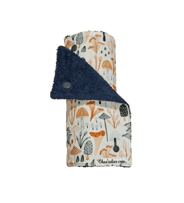 Rouleau d'essui tout lavable de 8 feuilles  "Les champignons "