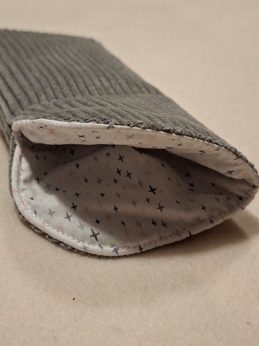 Etui à lunettes velours gris