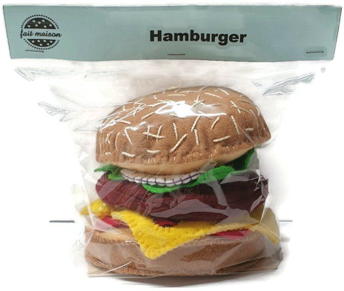 Hamburger  en feutrine pour jouer à la dînette