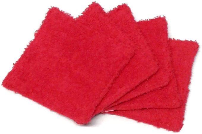 Lot de 5 lingettes lavables "les coccinelles "