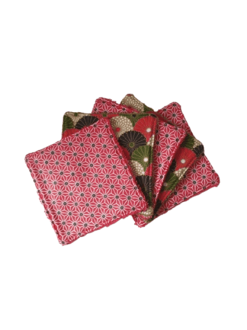 Lot de 5 lingettes lavables  mélange 2