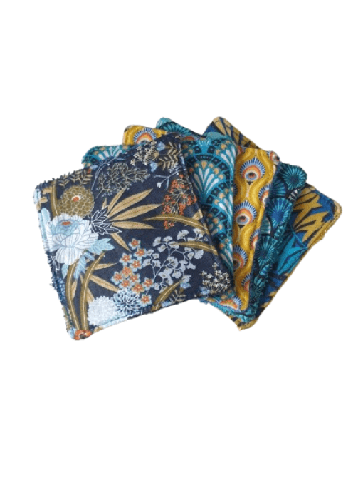 Lot de 5 lingettes lavables " mélange 3"