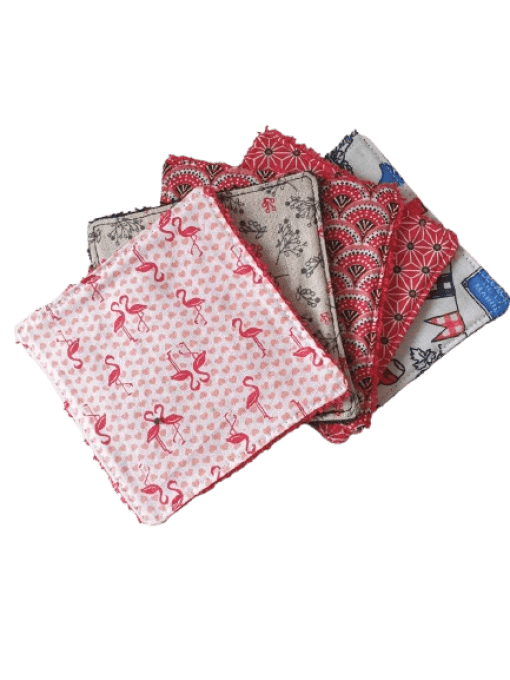 Lot de 5 lingettes lavables " mélange 5"