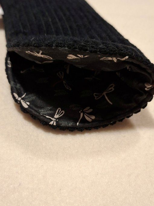 Etui à lunettes velours noir