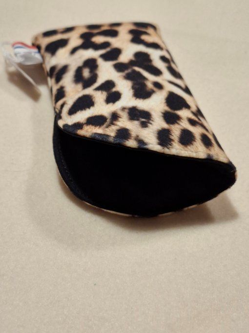 Etui à lunettes  velours panthère 