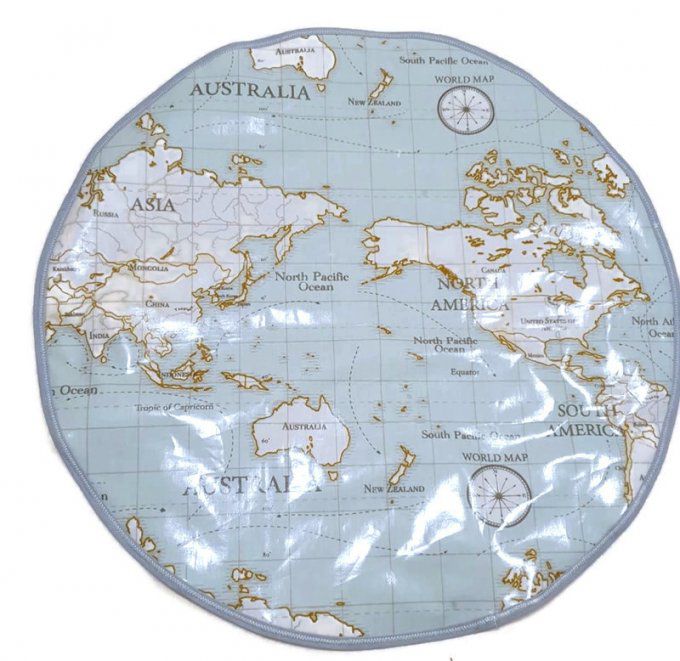 Pied sec ou tapis de piscine "Les continents 2"