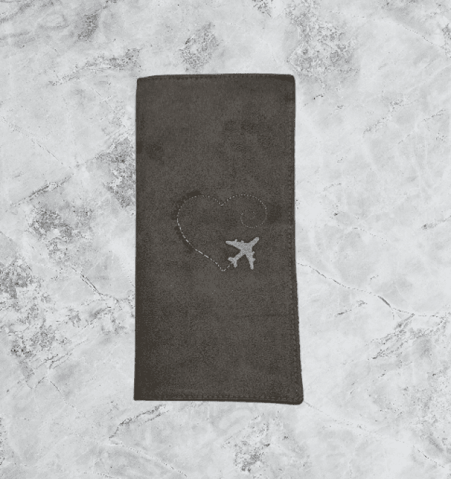 Pochette à passeport "les fleurs géométriques"