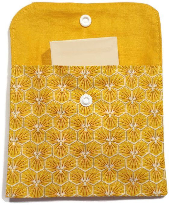 Pochette de transport pour savon, shampoing  "fleurs géométrique"