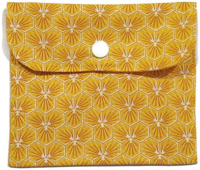 Pochette de transport pour savon, shampoing  "fleurs géométrique"