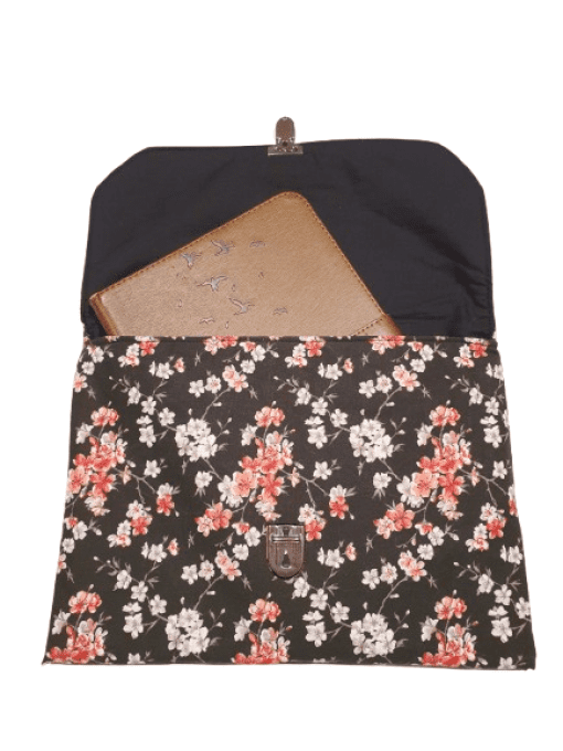 Pochette pour vos sorties en coton fleurs de cerisier