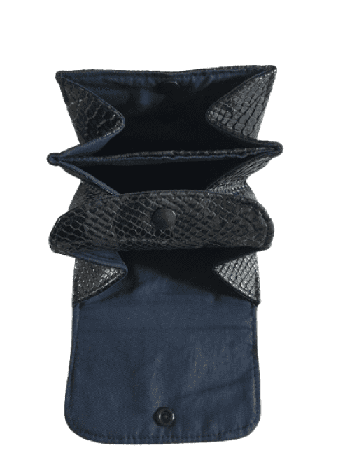 Porte monnaie simili croco noir