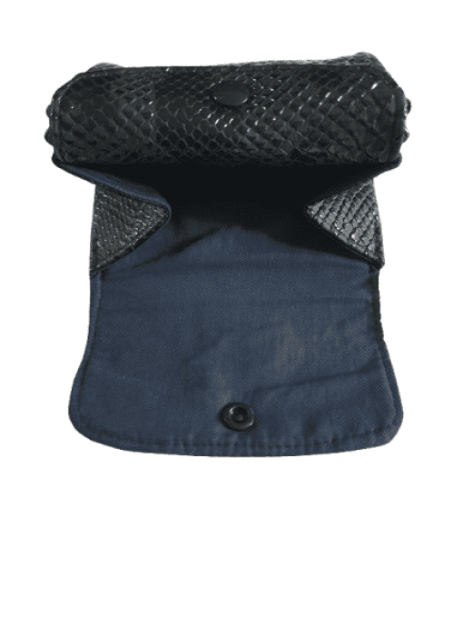 Porte monnaie simili croco noir