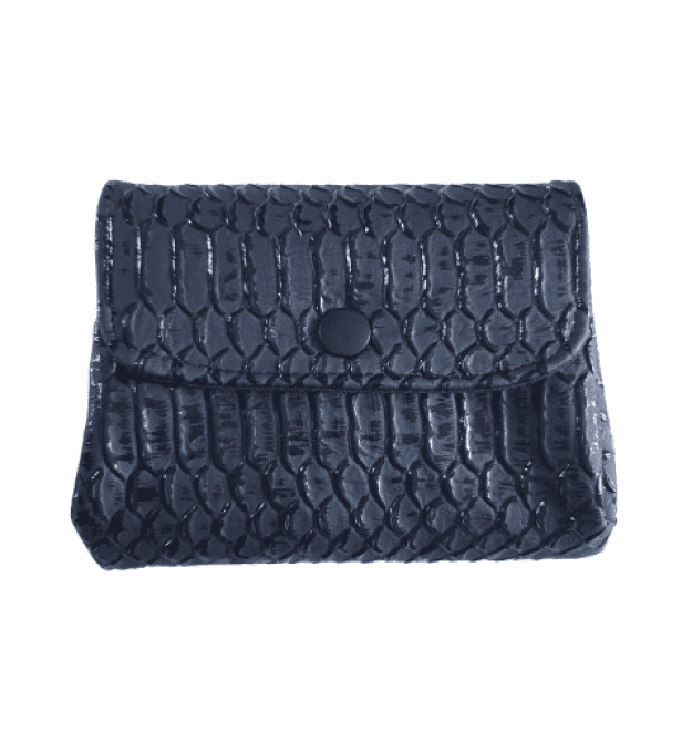 Porte monnaie simili croco noir