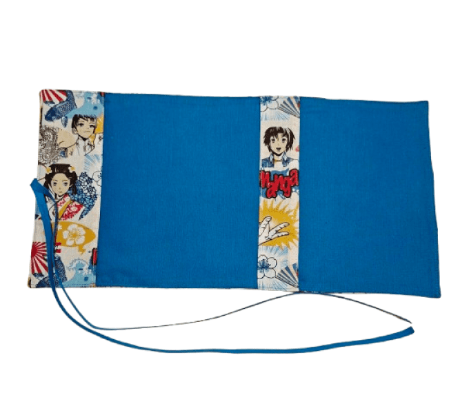 Protège livre pour roman , livre de poche "Japan en bleu "