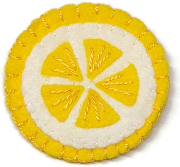 Rondelle de citron en feutrine
