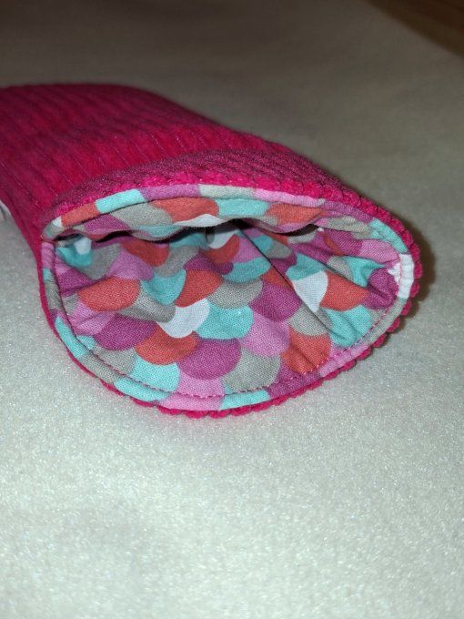 Etui à lunette velours rose fuchsia