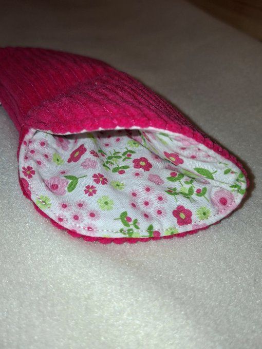 Etui à lunette velours rose fuchsia