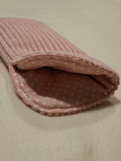 Etui à lunettes velours rose