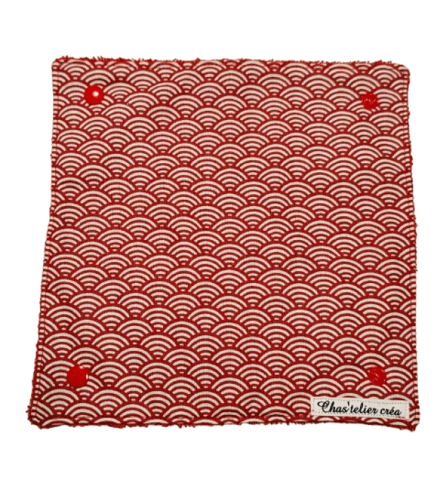 Rouleau d'essui tout lavable " les arcs rouge et blanc"